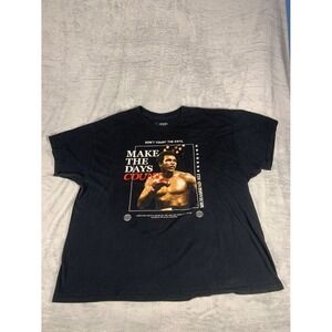 Muhammad Ali Boxing T-Shirt Make the Days Count Mens 3XL Black Tagless Ring Spun